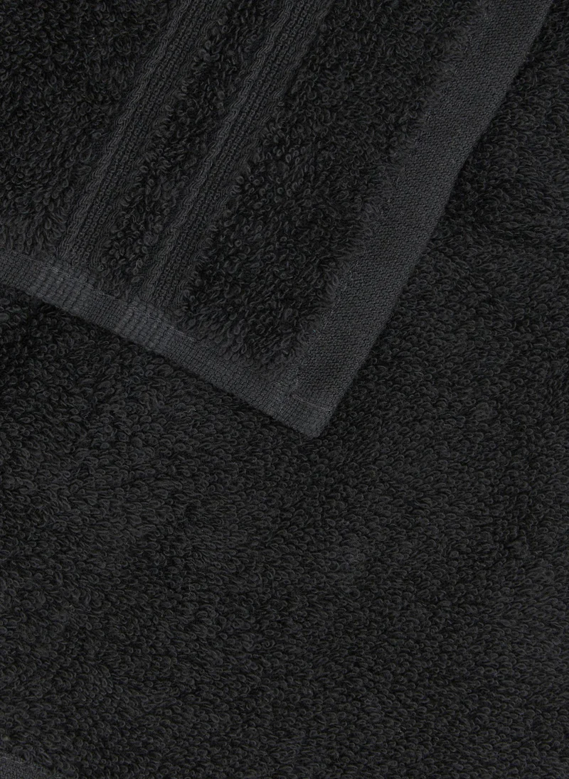 ماتلان أربع قطع مناشف وجه قطن مصري أسود